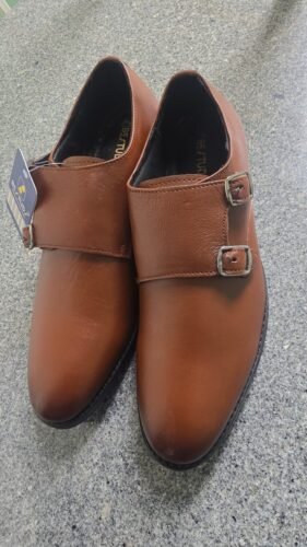 Premium Genuine Leather Double Monk Strap Shoes, Plain Classic Oxford Style photo review