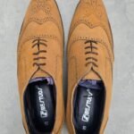 Premium Genuine Suede Leather Oxford Brogue Shoes, Wingtip Design, Lace-up photo review