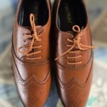 Premium Genuine Leather Oxford Brogue Shoes, Wing-tip Design photo review